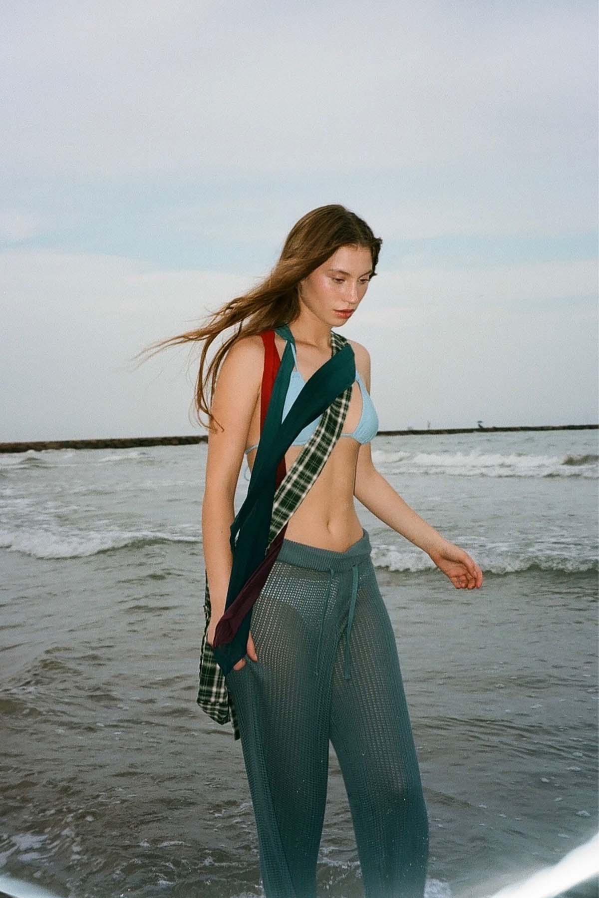 Double Moon Dusty Blue Pants