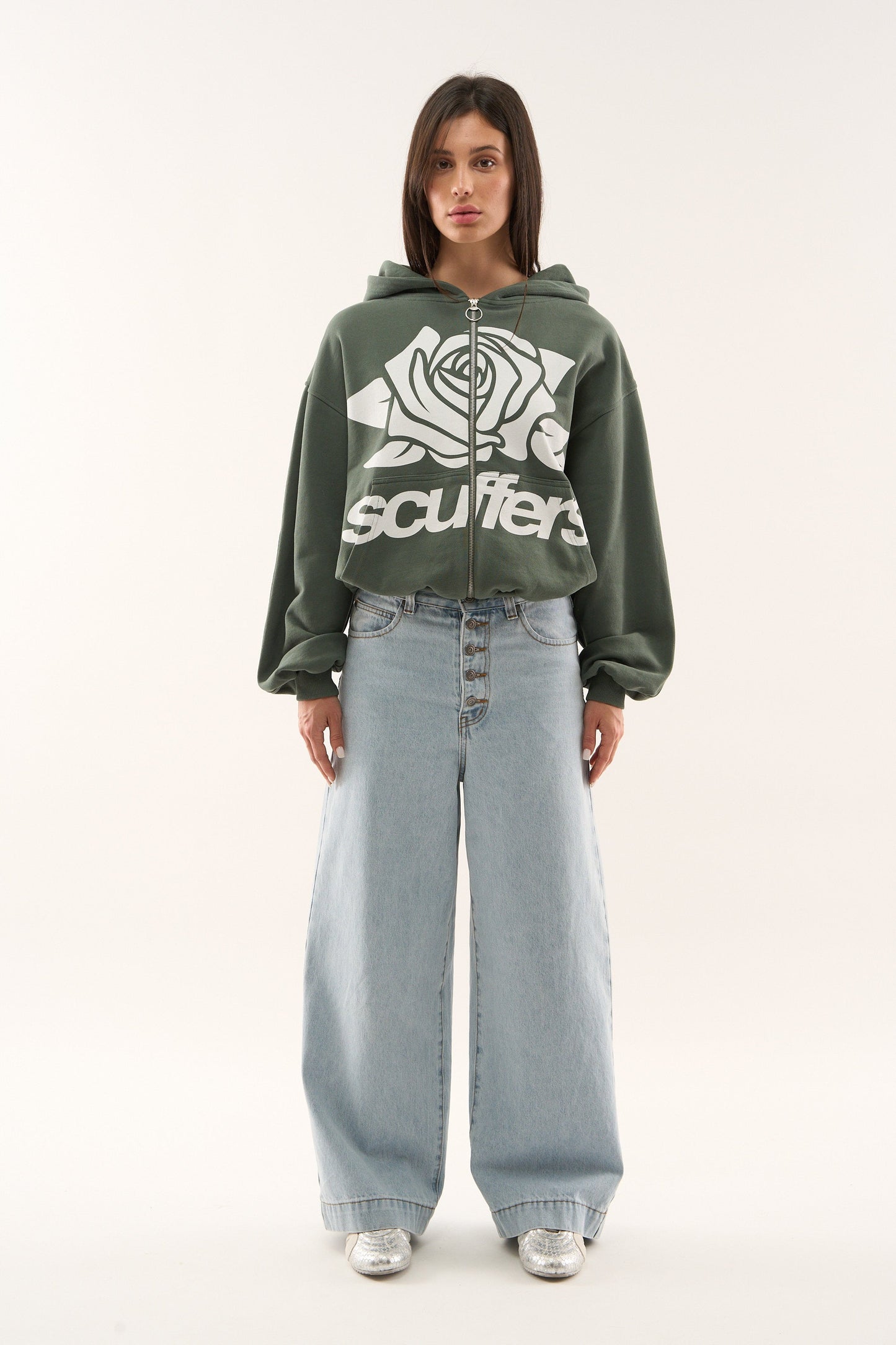Girl Green Zipper