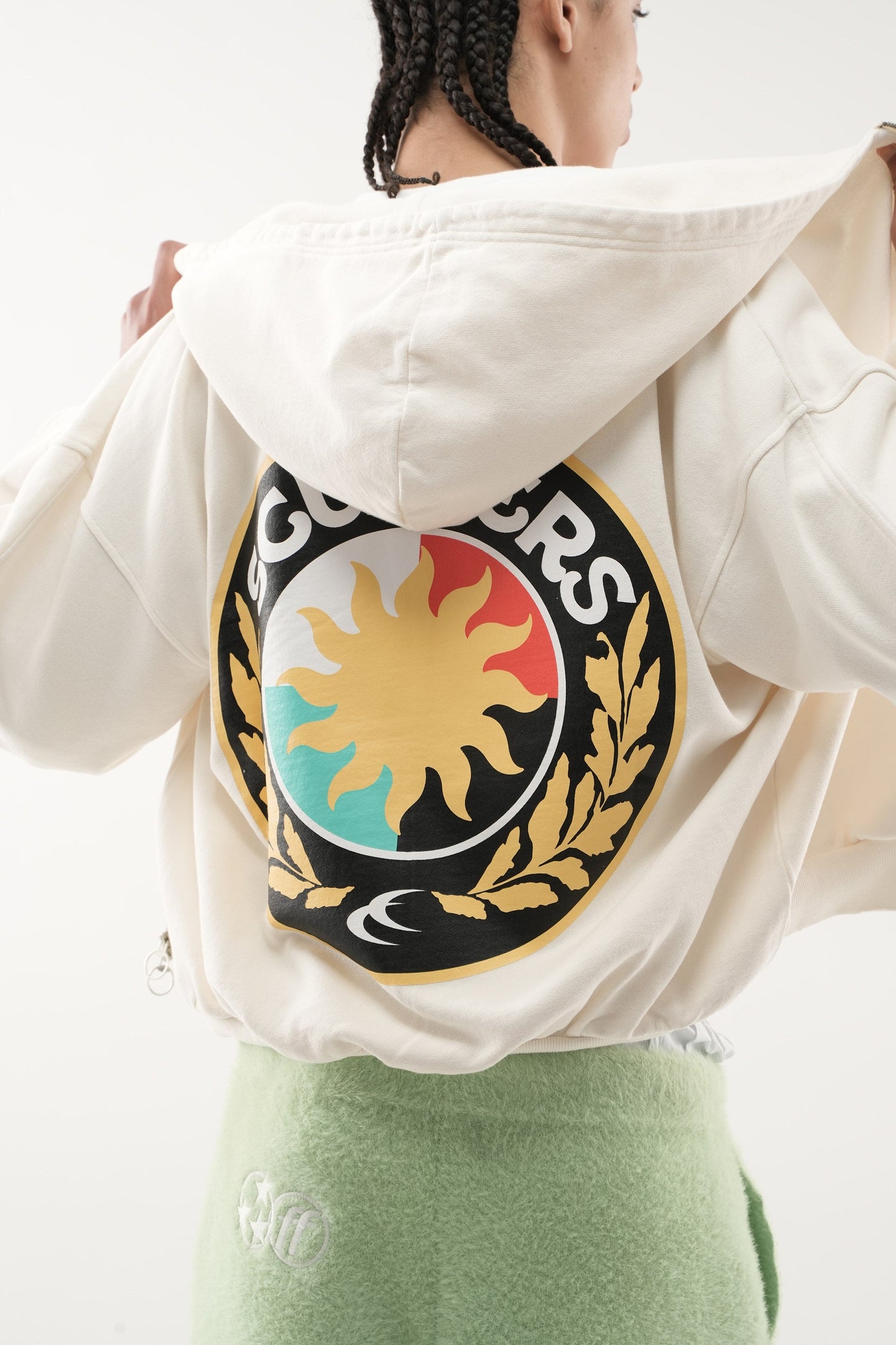 Champ Ecru Zipped Hoodie
