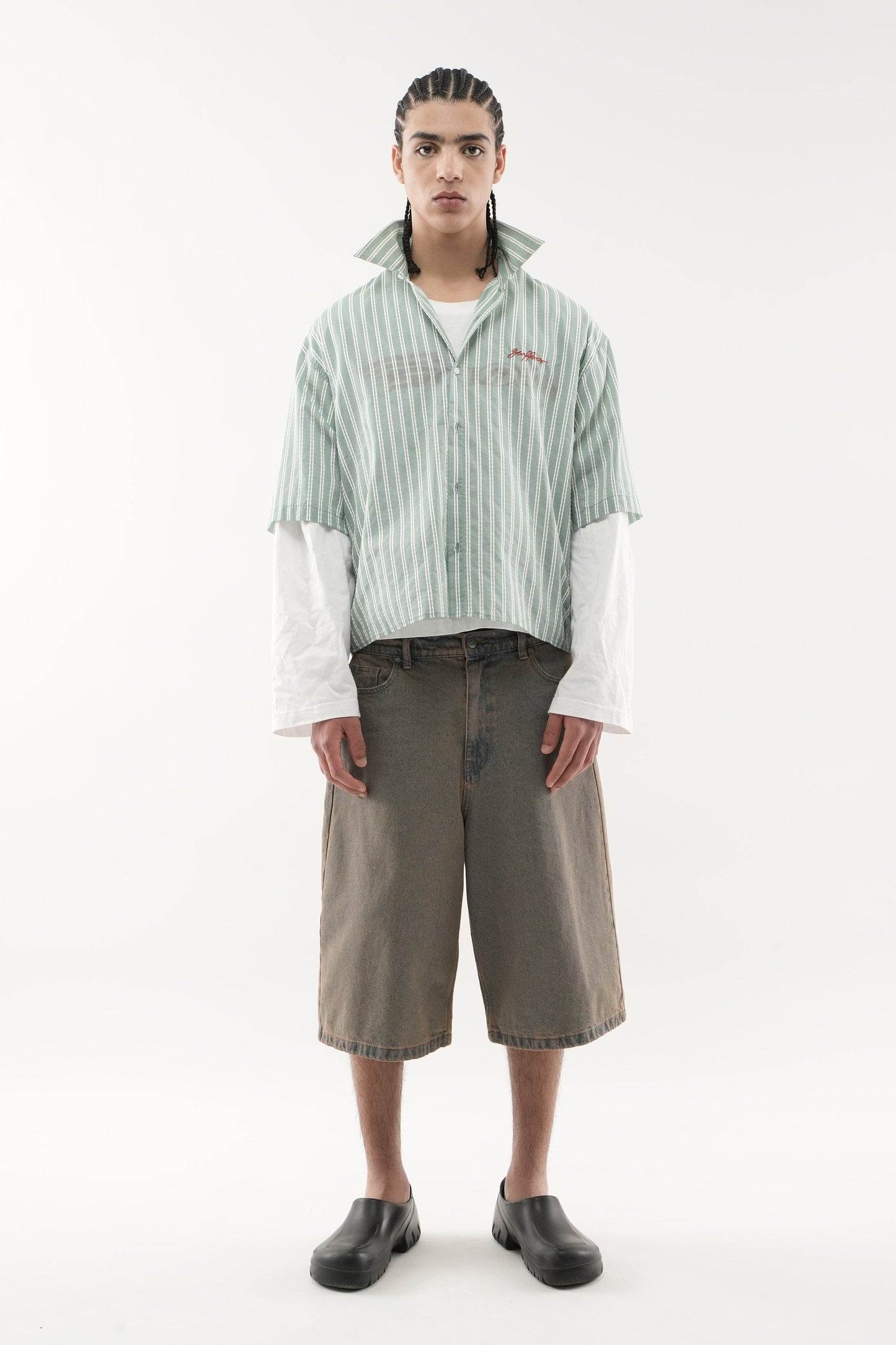 Signature Green Pinstriped Shirt