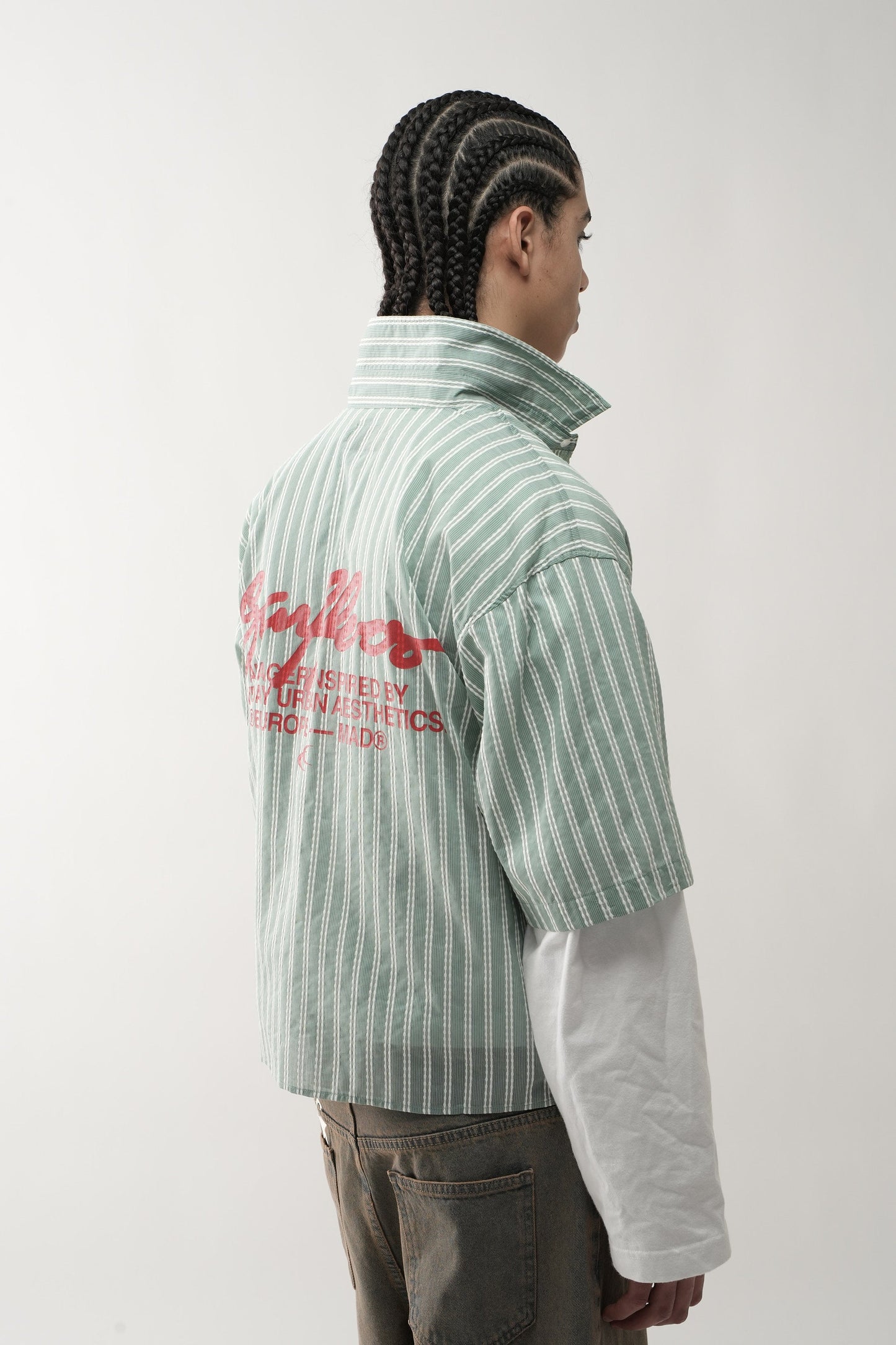 Signature Green Pinstriped Shirt