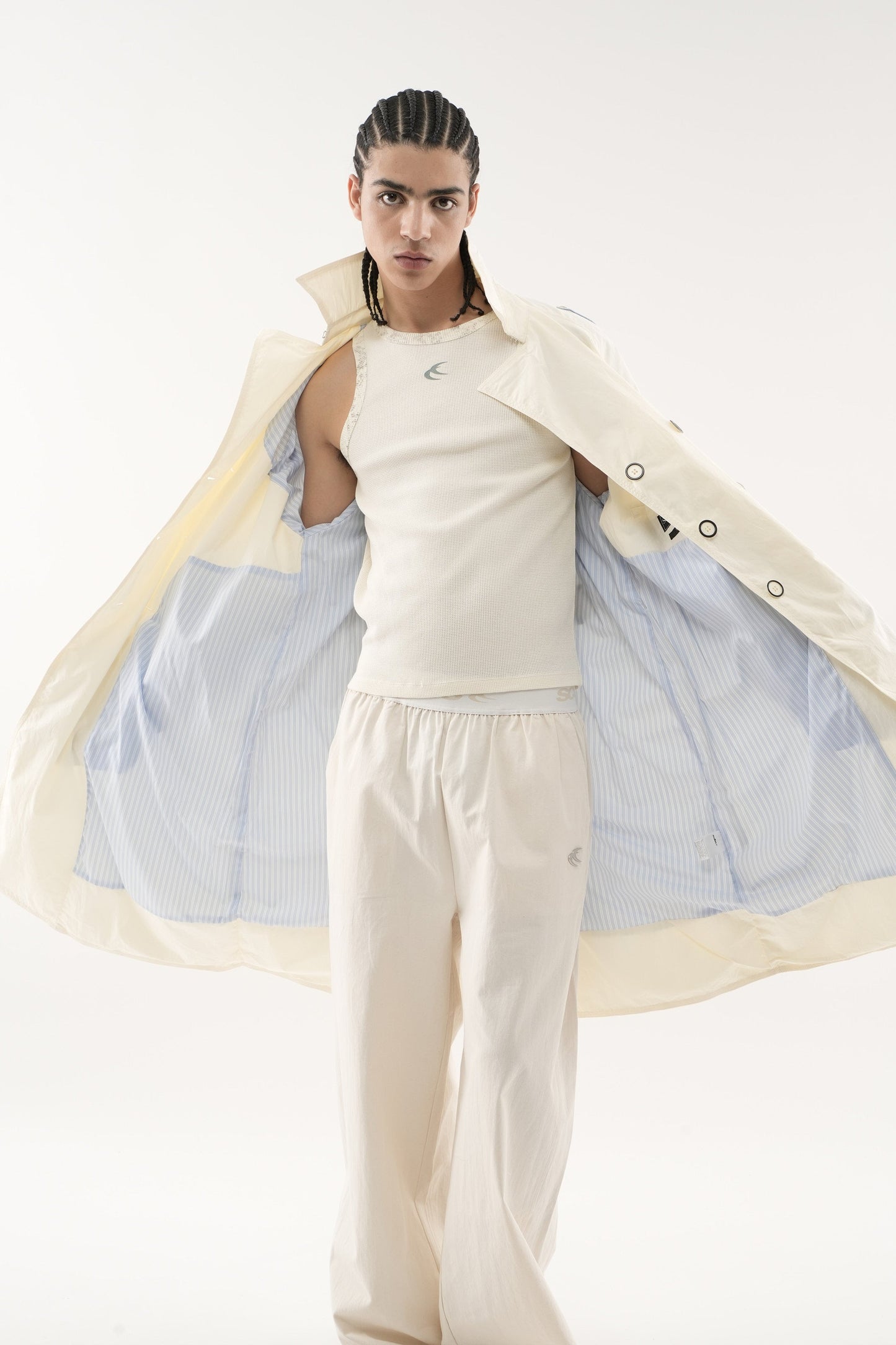 Vichy Ecru Trench Coat