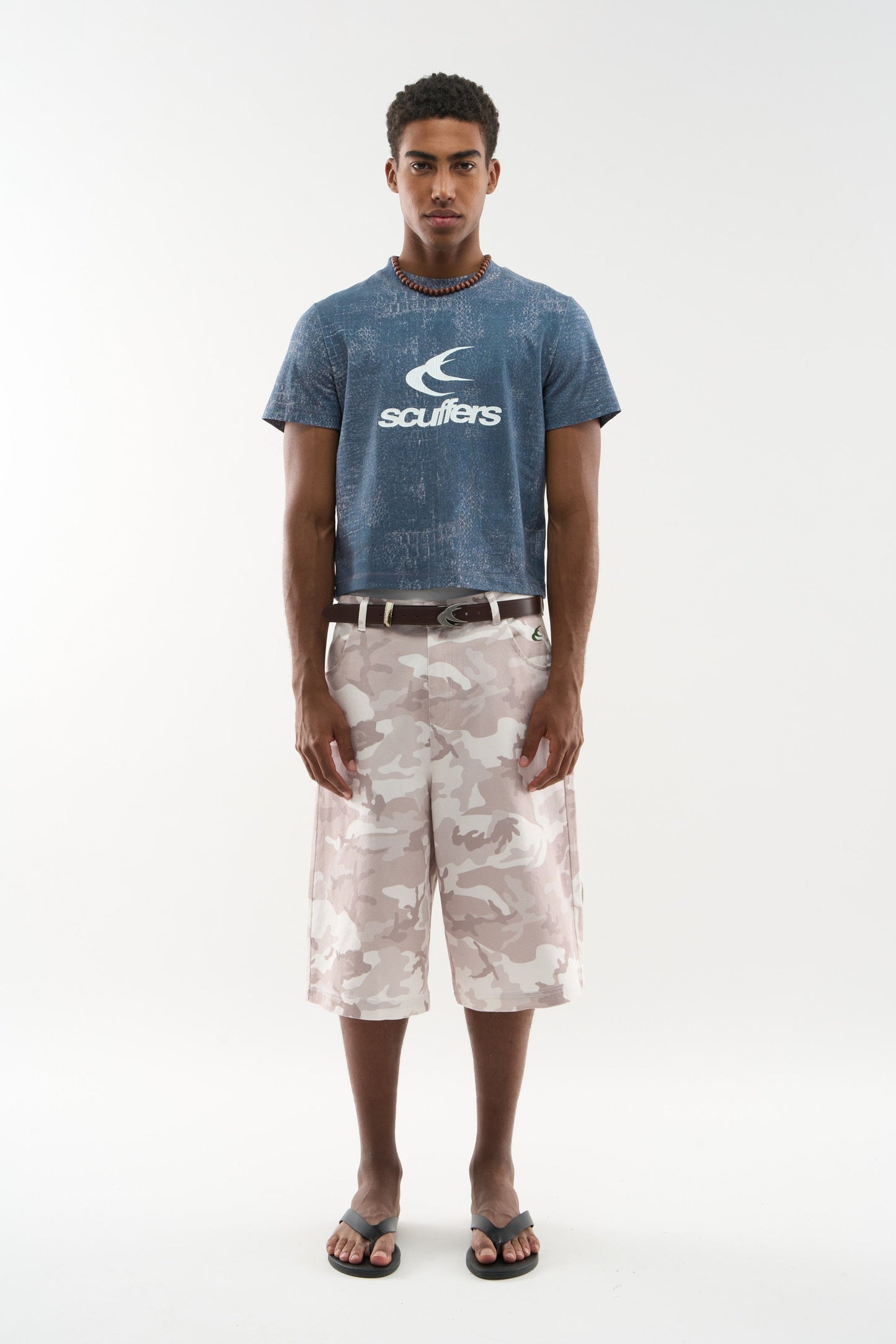 Crocodile Navy Fitted T-Shirt