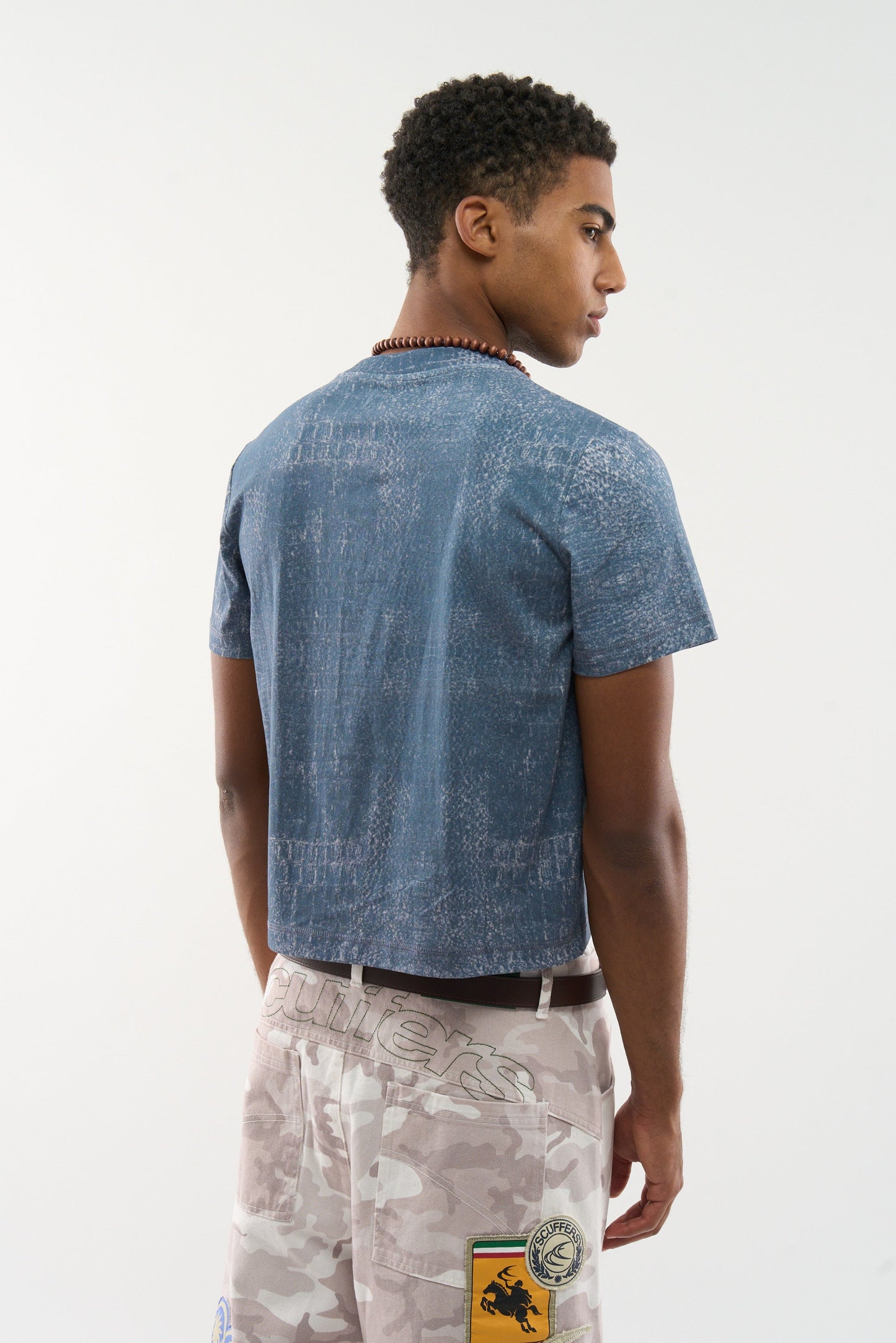 Crocodile Navy Fitted T-Shirt