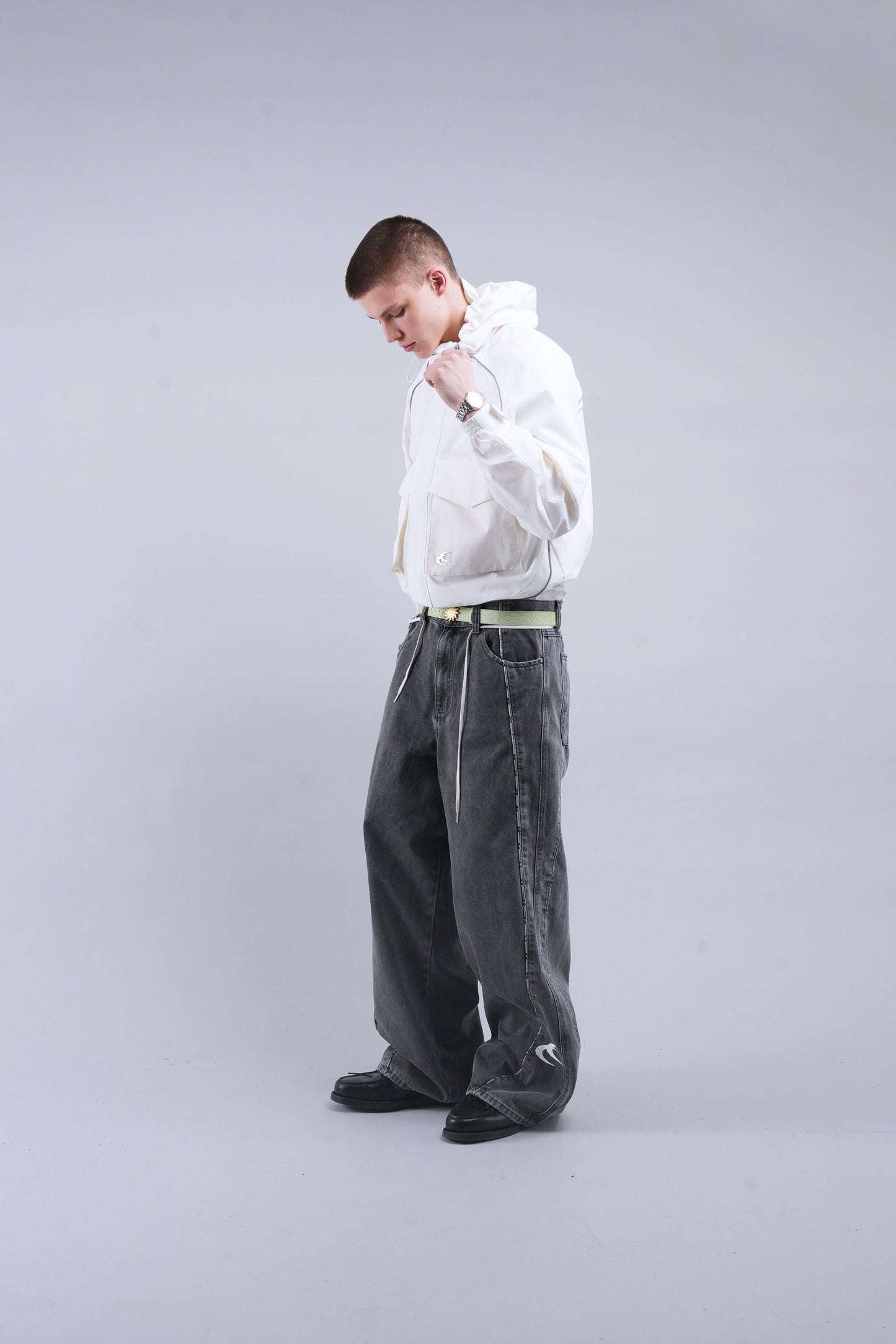 Essential White Windbreaker