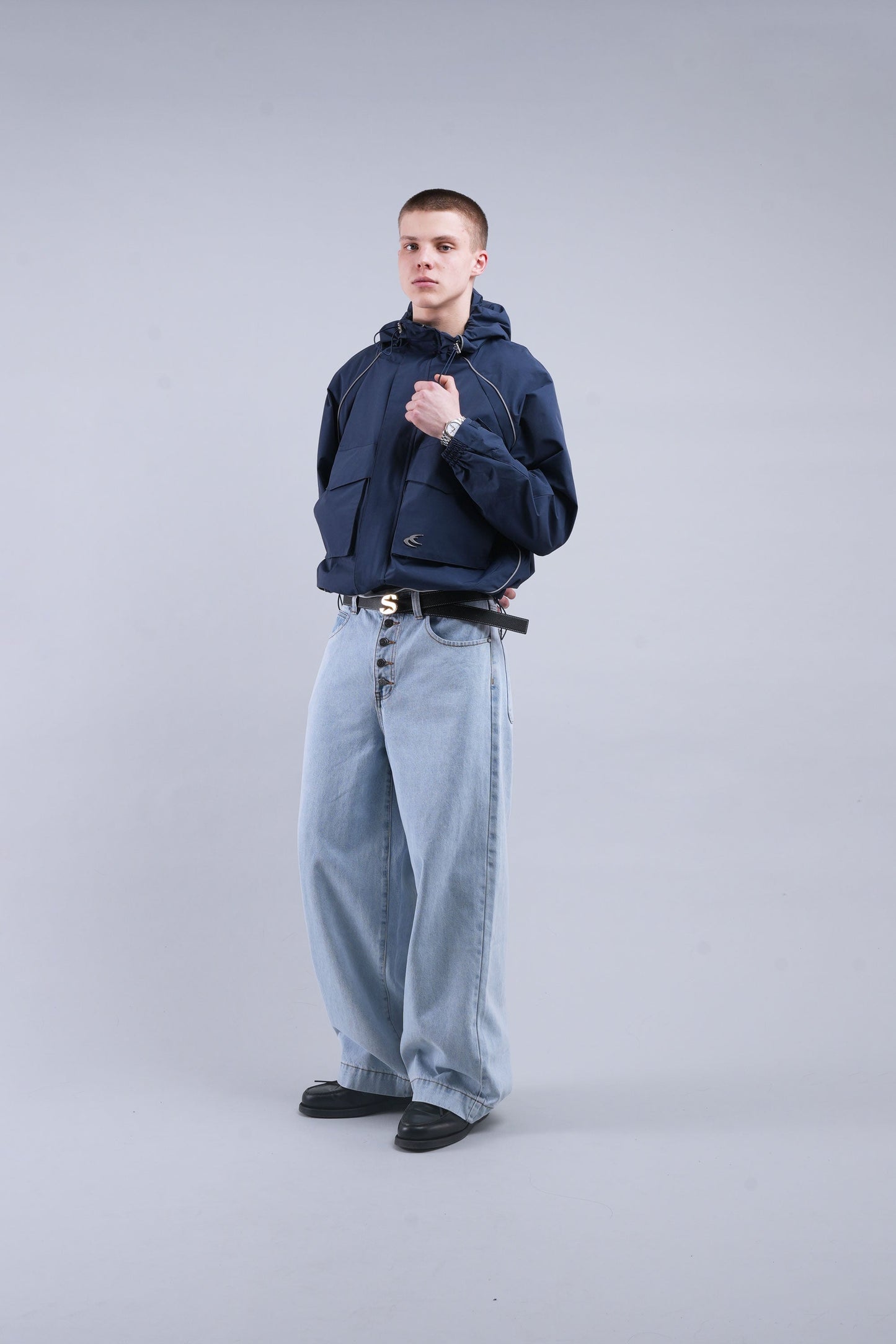Essential Navy Windbreaker