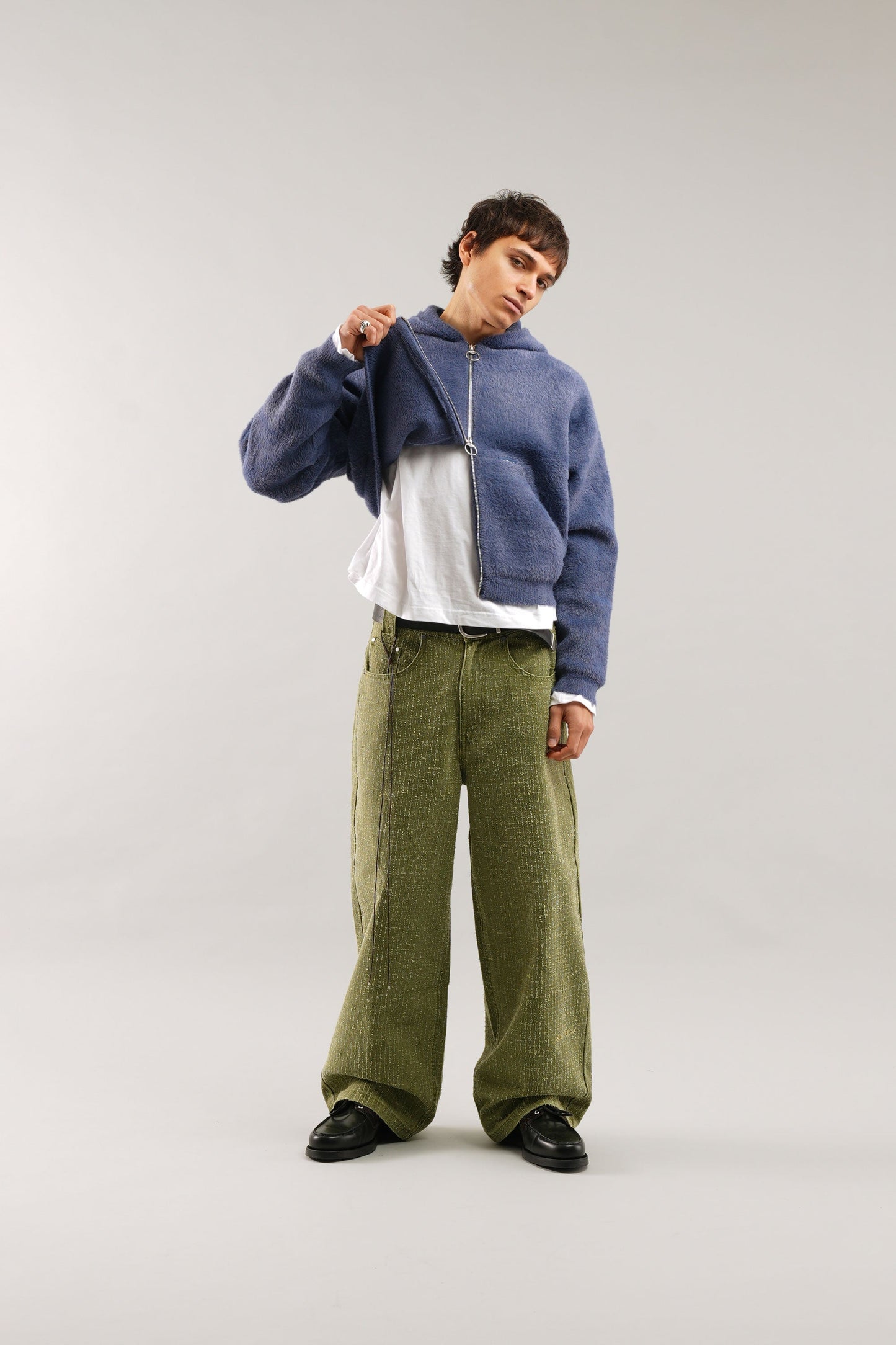 Venice Navy Knit Zipper