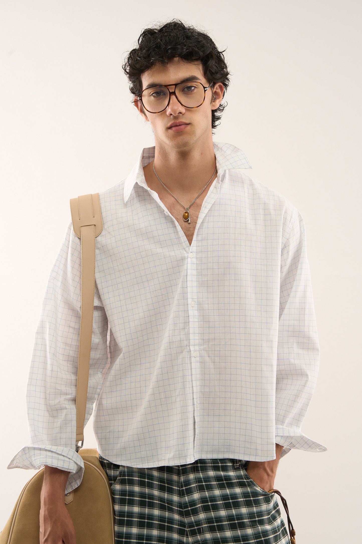 Twin Checkered White Shirt