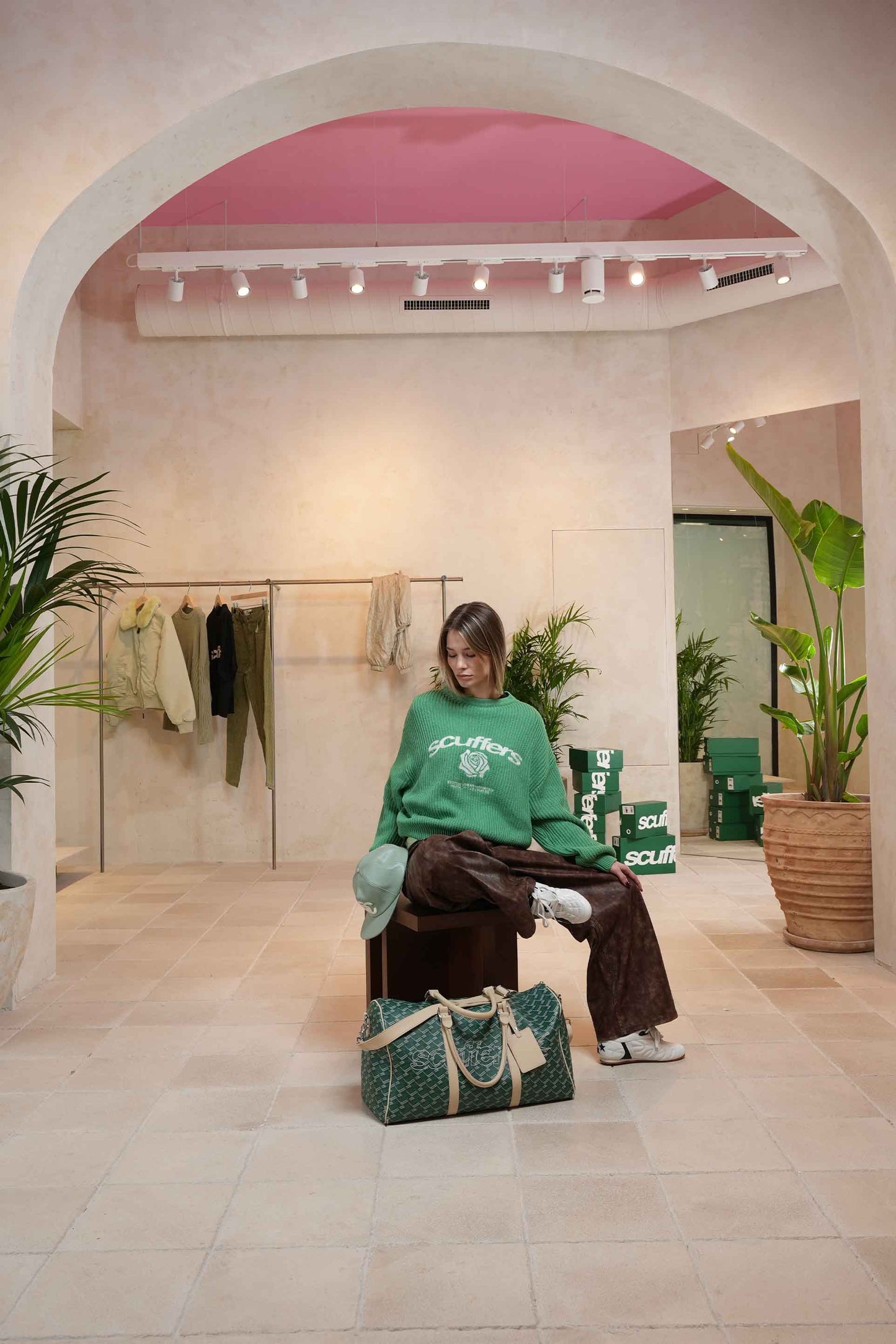 Rose Green Knit
