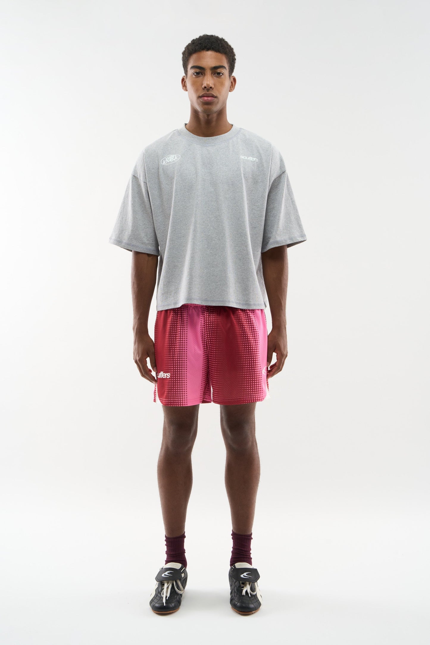 Frequency Red & Pink Shorts