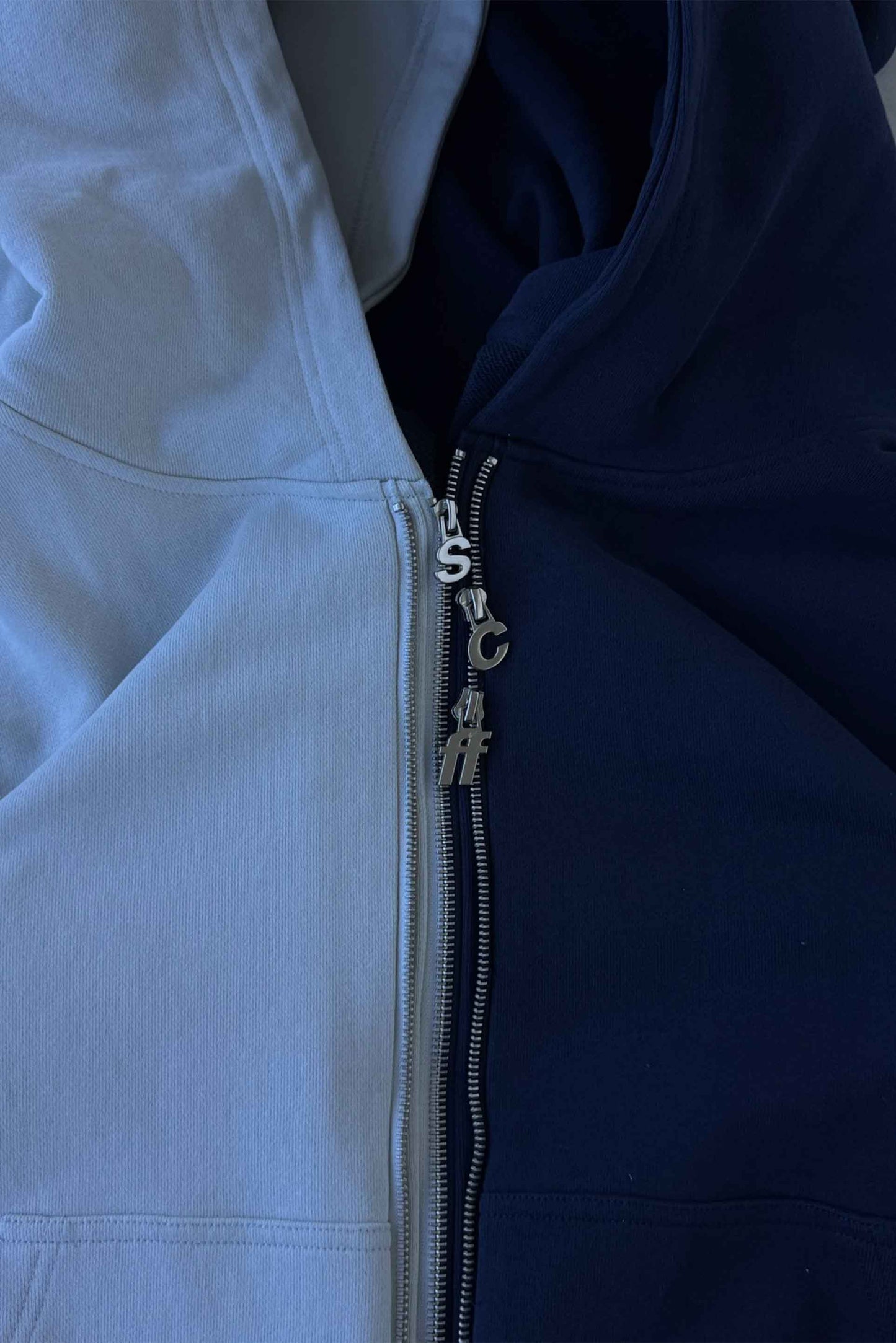 Steel Navy Zipper