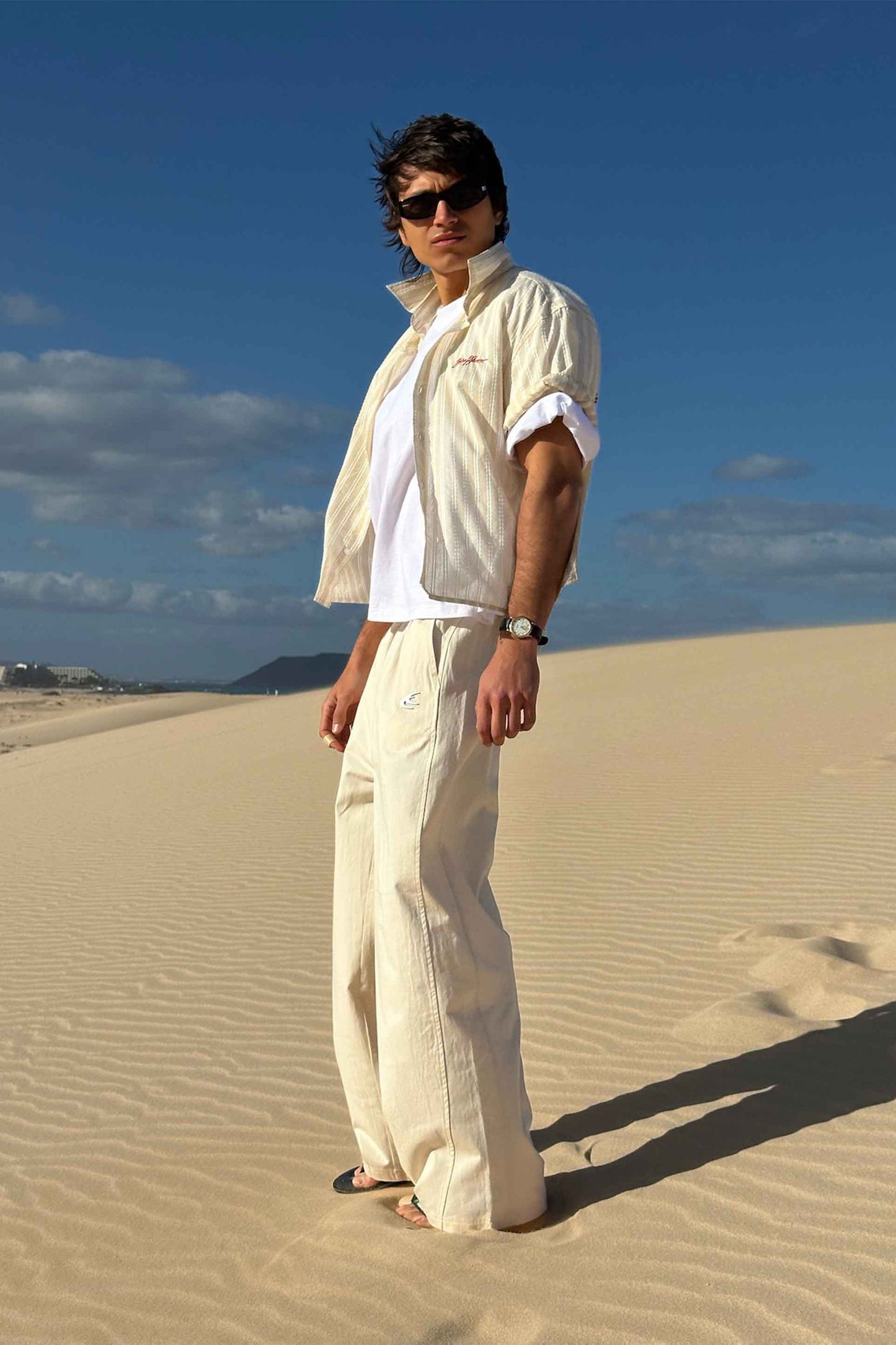 Signature Ecru Pinstriped Shirt