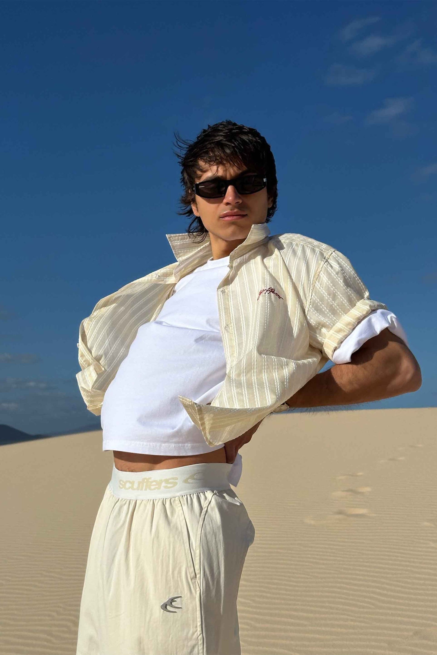 Signature Ecru Pinstriped Shirt