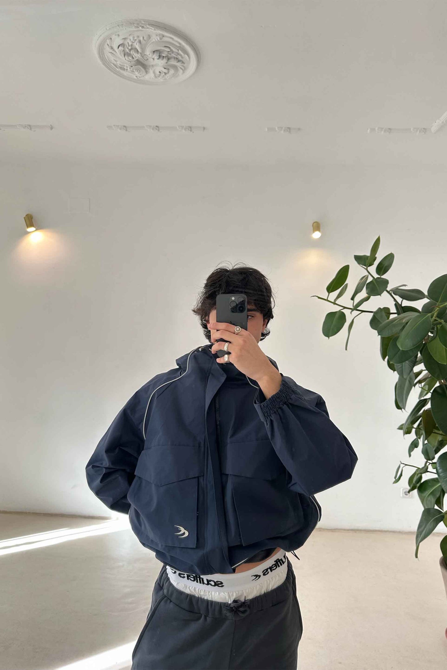 Essential Navy Windbreaker