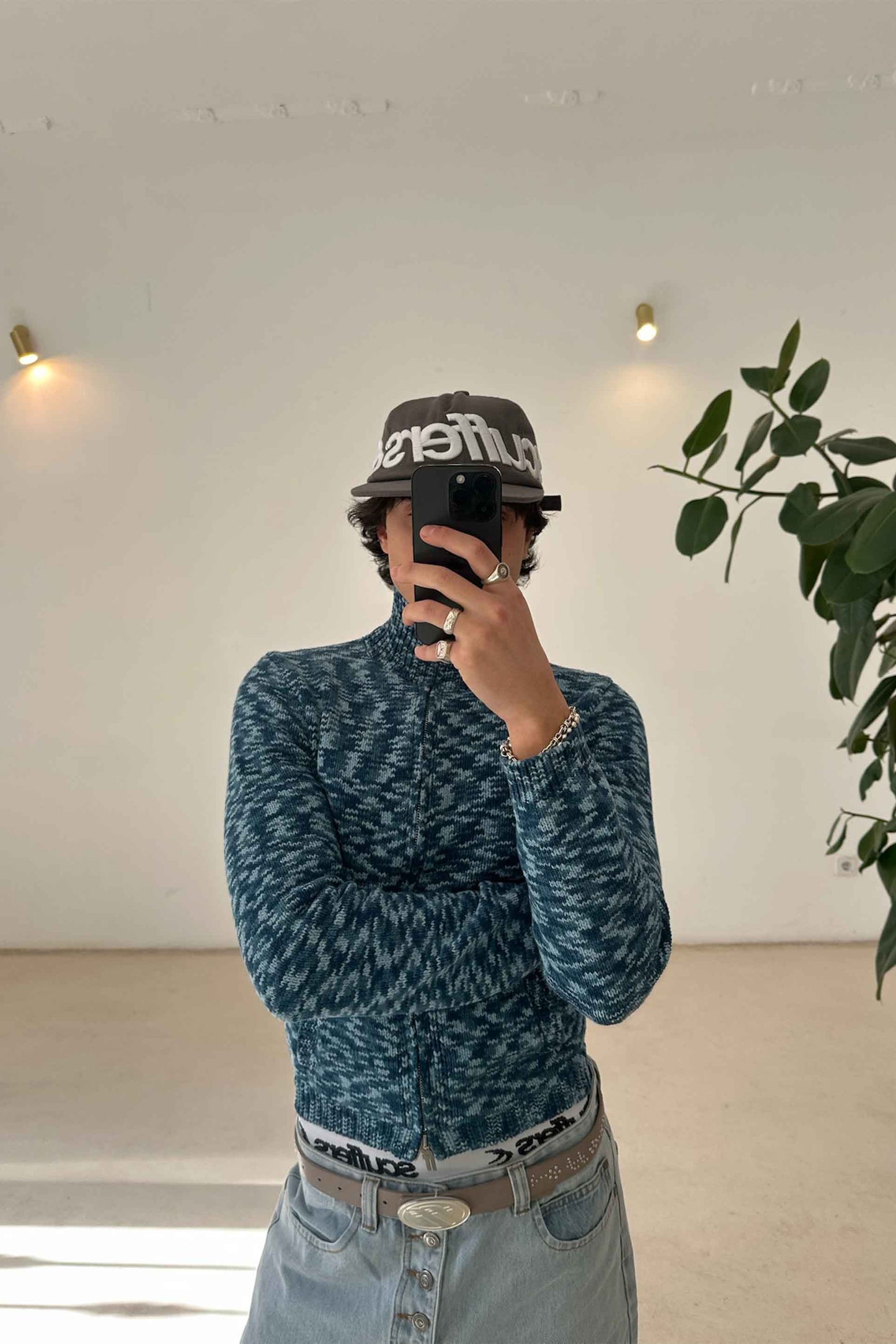 Tropic Blue Knit Zipper