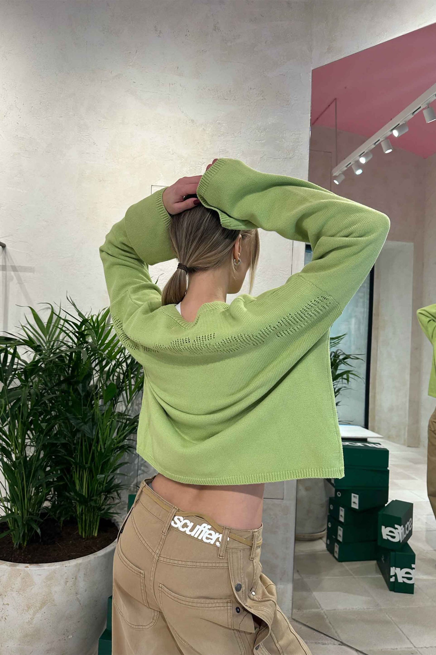 New Moon Green Knit