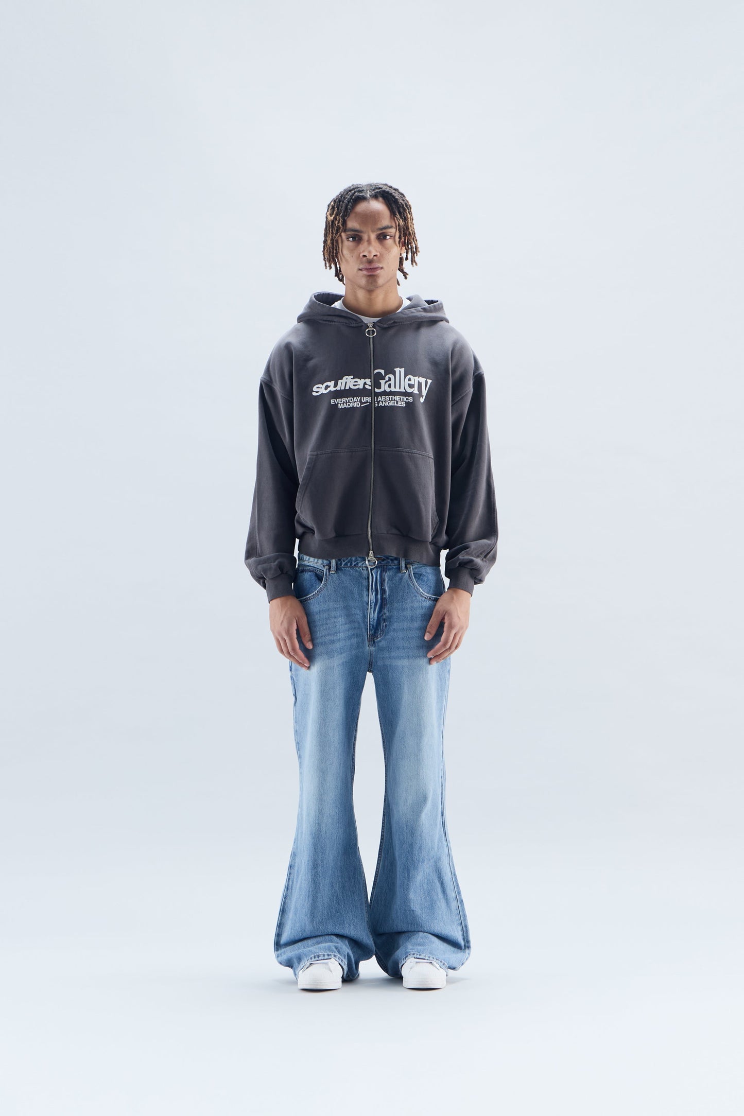 Gallery Black Zipped Hoodie