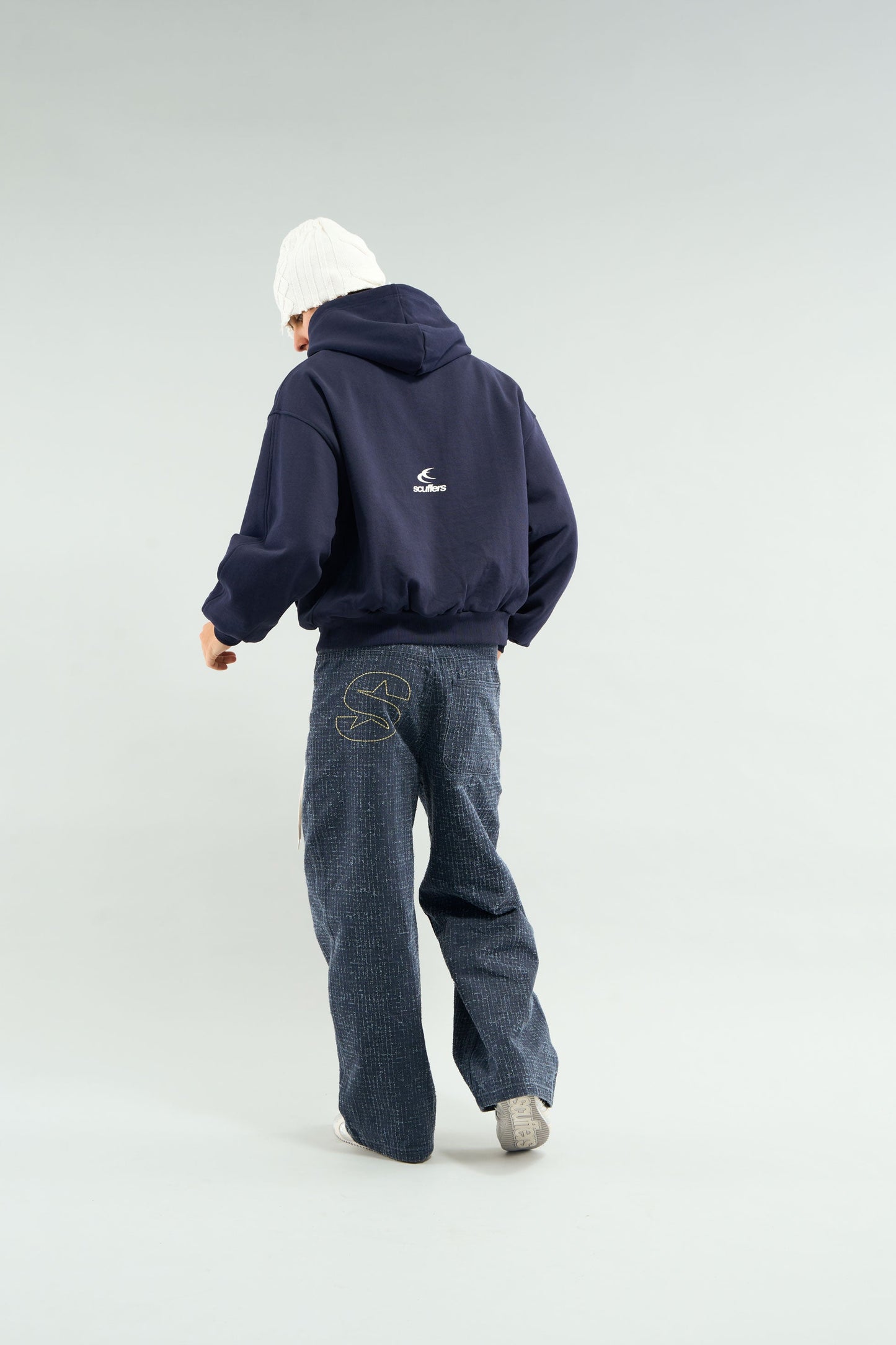 Steel Navy Zipper