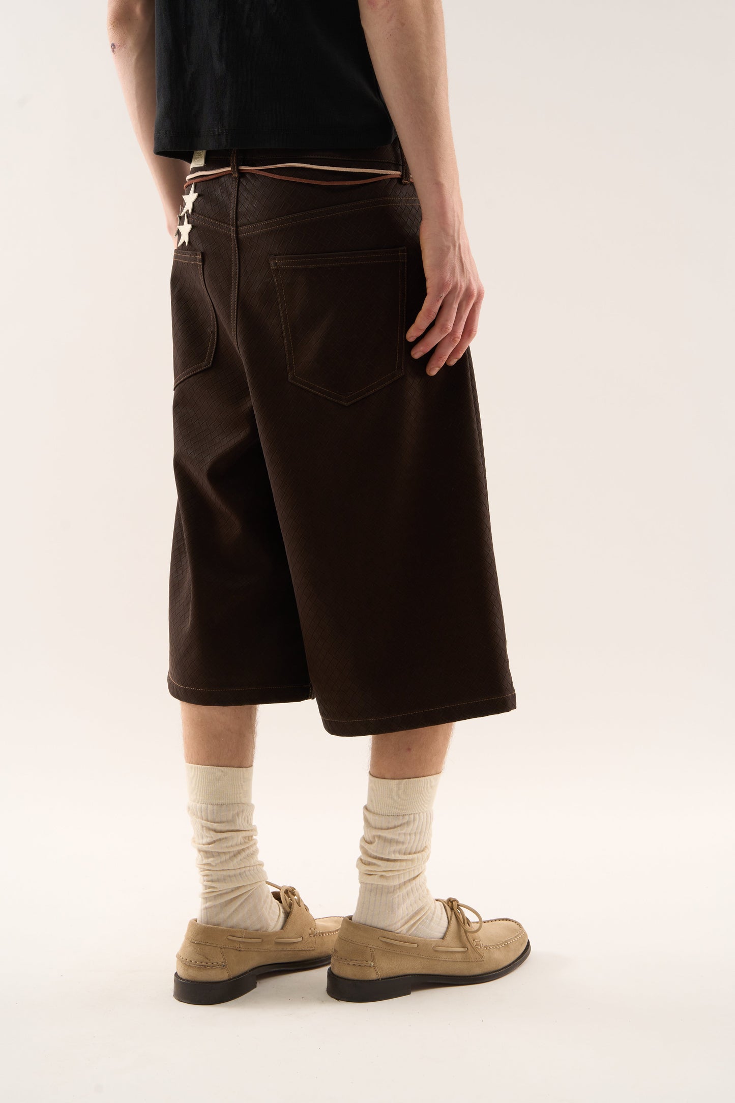 Braided Brown Jumbo Shorts