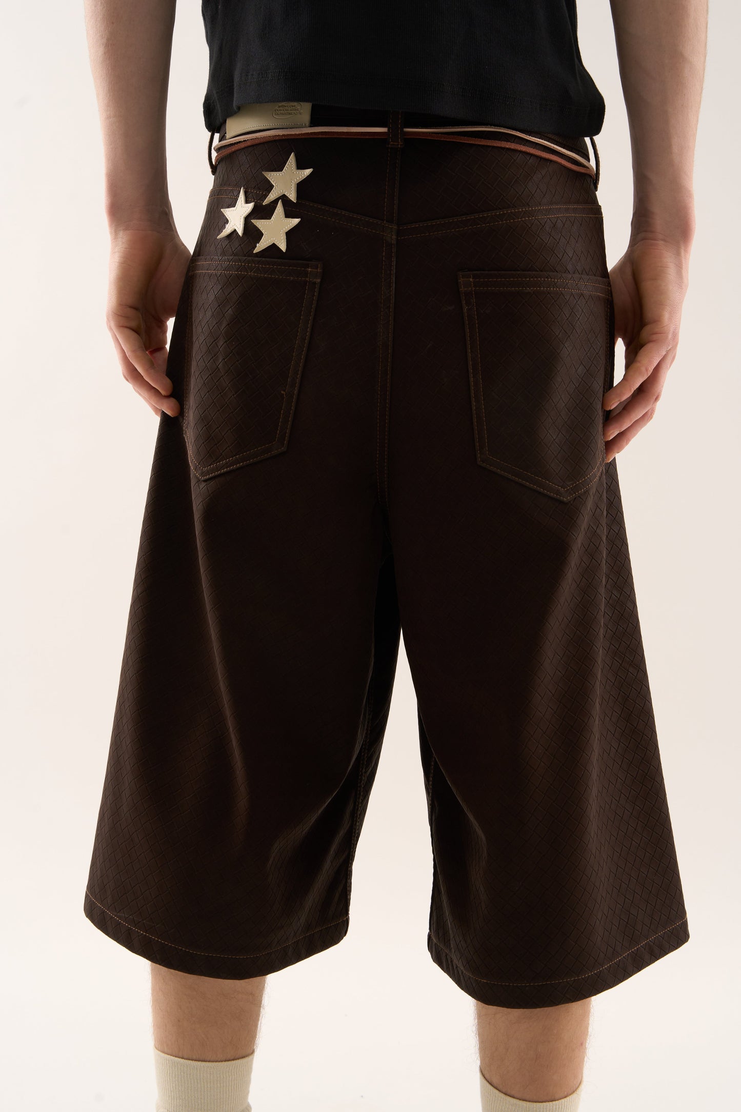 Braided Brown Jumbo Shorts