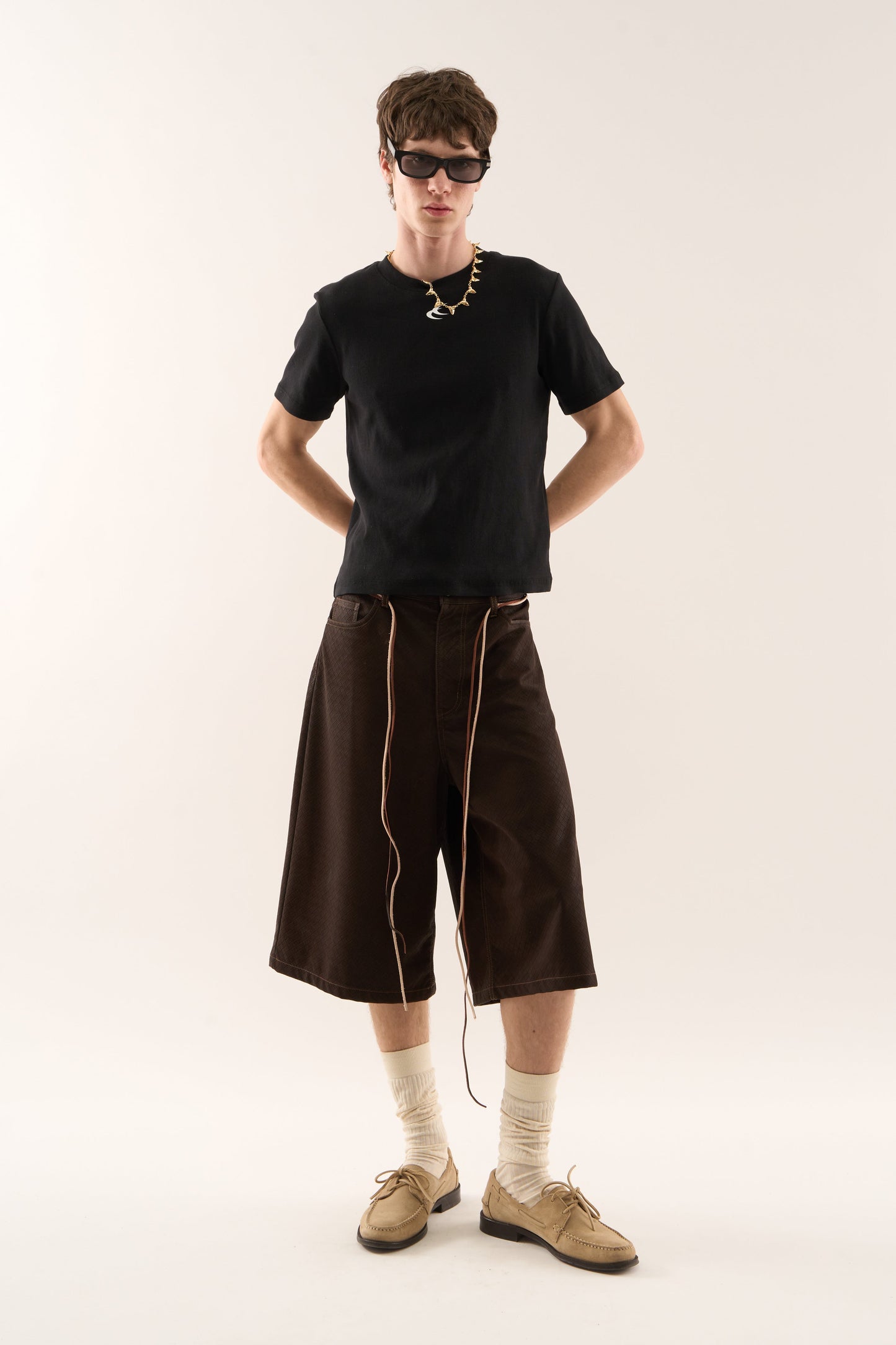 Braided Brown Jumbo Shorts