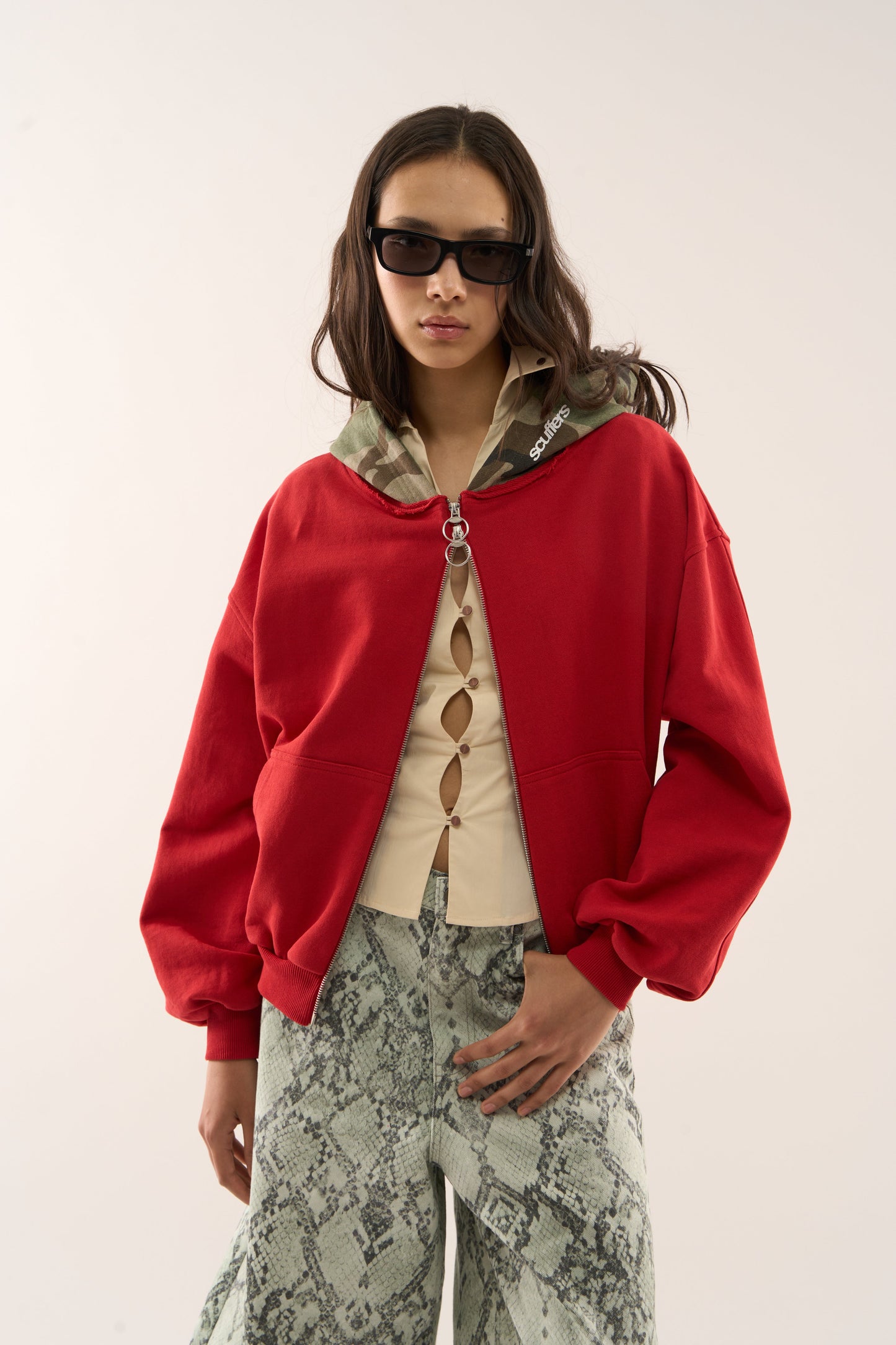 Mask Red Zipper