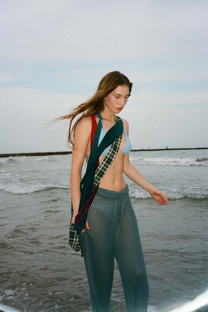 Double Moon Dusty Blue Pants