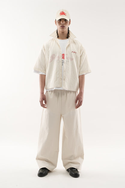 Signature Ecru Pinstriped Shirt