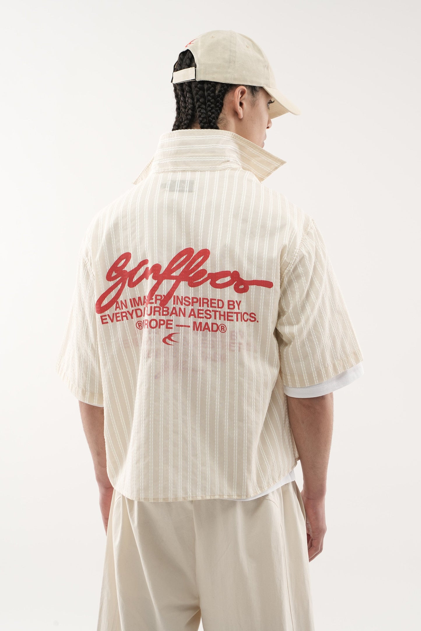 Signature Ecru Pinstriped Shirt