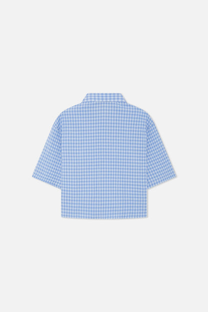 Not LA Yet Blue Checkered Shirt