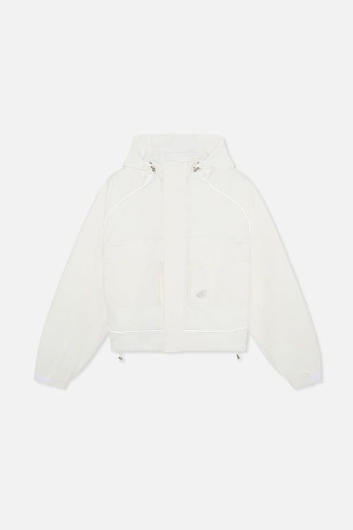 Essential White Windbreaker