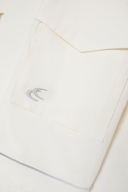 Essential White Windbreaker