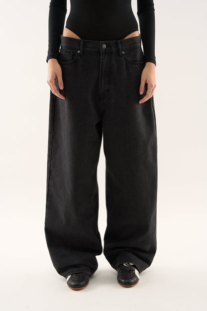 Jumbo Pants Washed Black