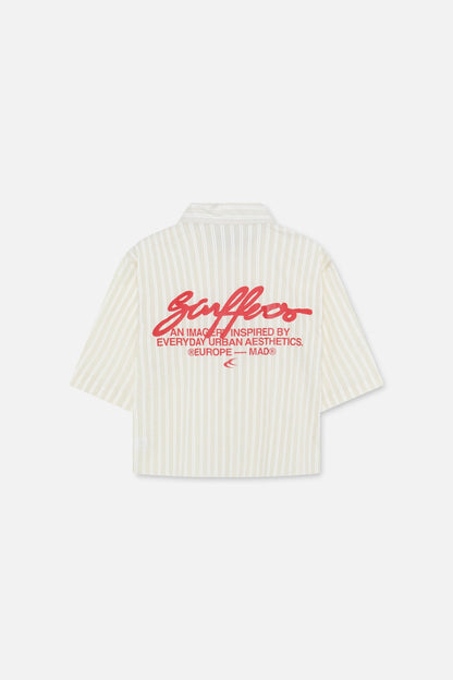 Signature Ecru Pinstriped Shirt