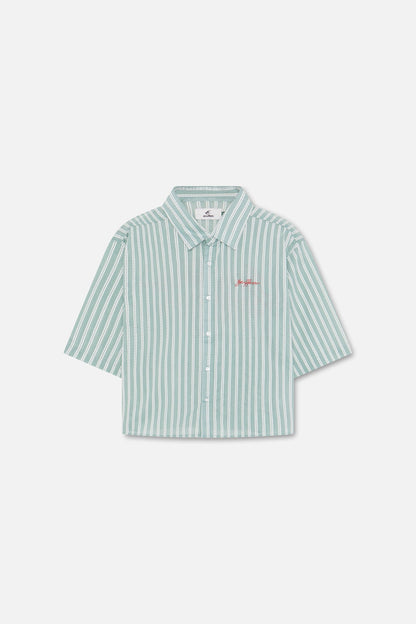 Signature Green Pinstriped Shirt