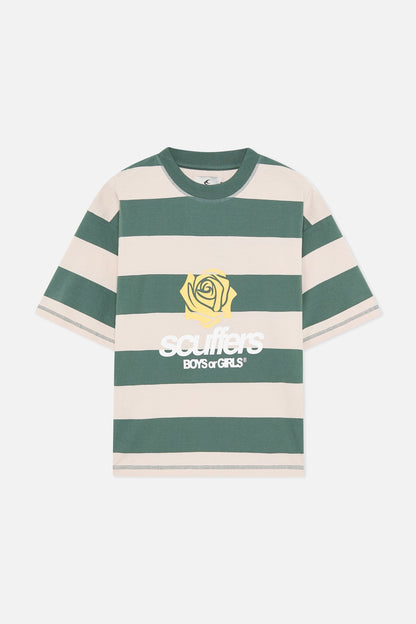 Boy Green Striped T-Shirt