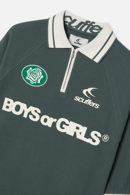 Boys or Girls Green Polo