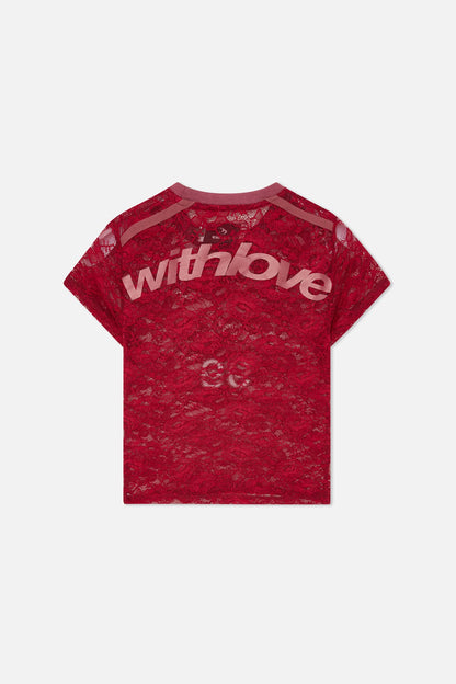99 Lace Burgundy Top