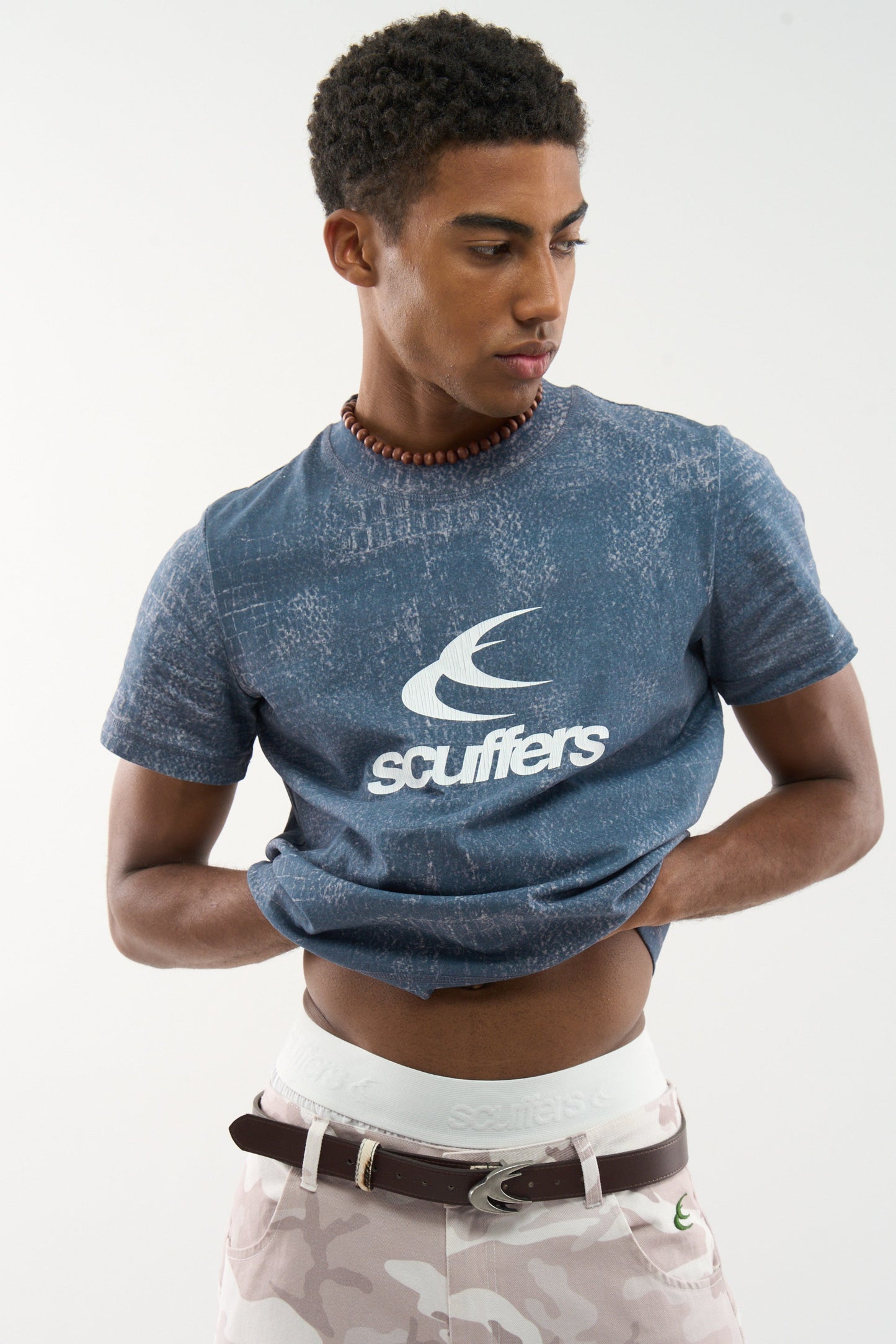 Crocodile Navy Fitted T-Shirt