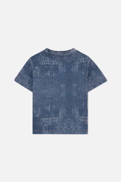 Crocodile Navy Fitted T-Shirt