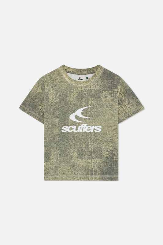 Crocodile Dusty Green Fitted T-Shirt