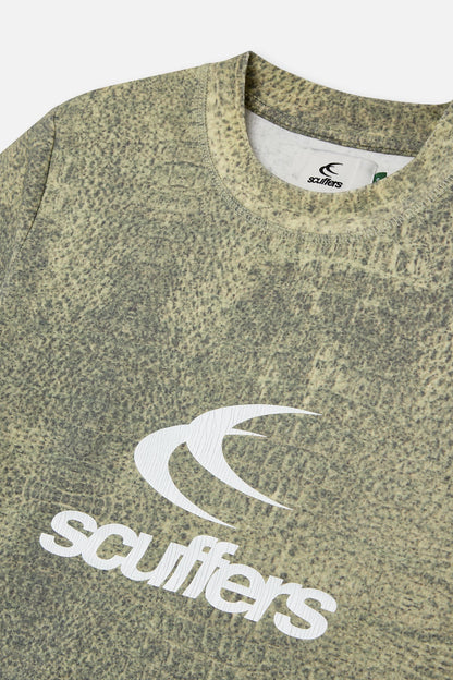 Crocodile Dusty Green Fitted T-Shirt