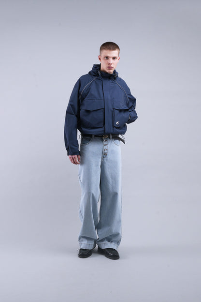 Essential Navy Windbreaker