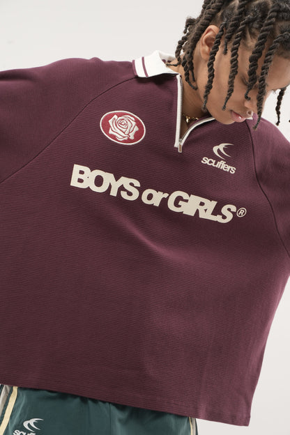 Boys or Girls Burgundy Polo