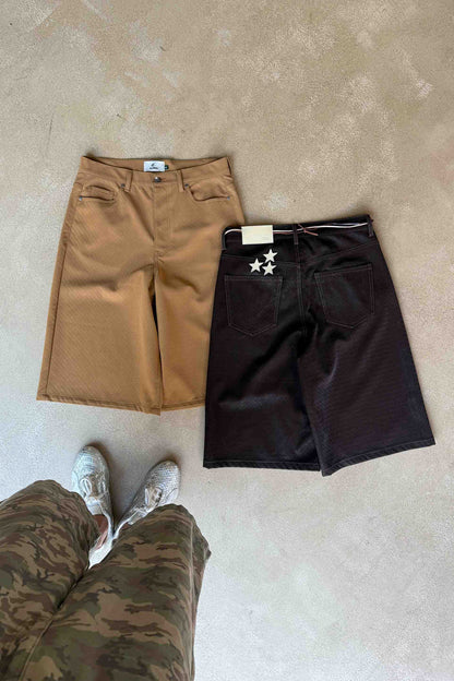 Braided Brown Jumbo Shorts