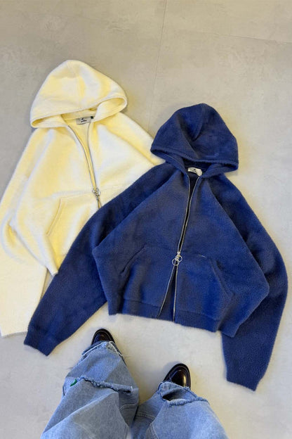 Venice Ecru Knit Zipper