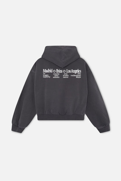 Gallery Black Zipped Hoodie