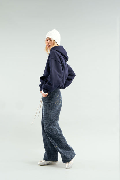 Steel Navy Zipper