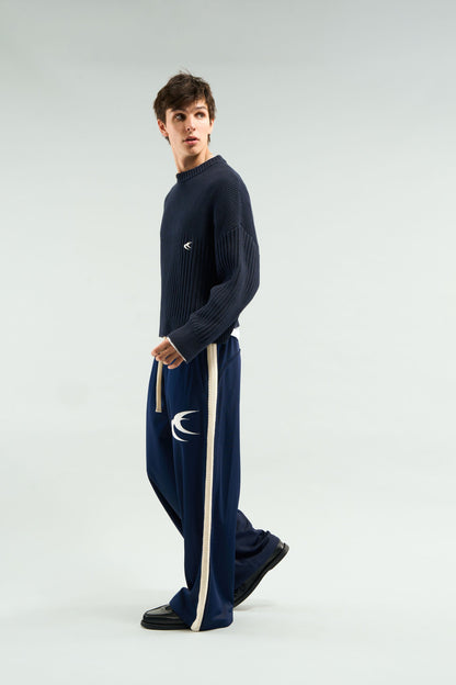 Pin Navy Knit