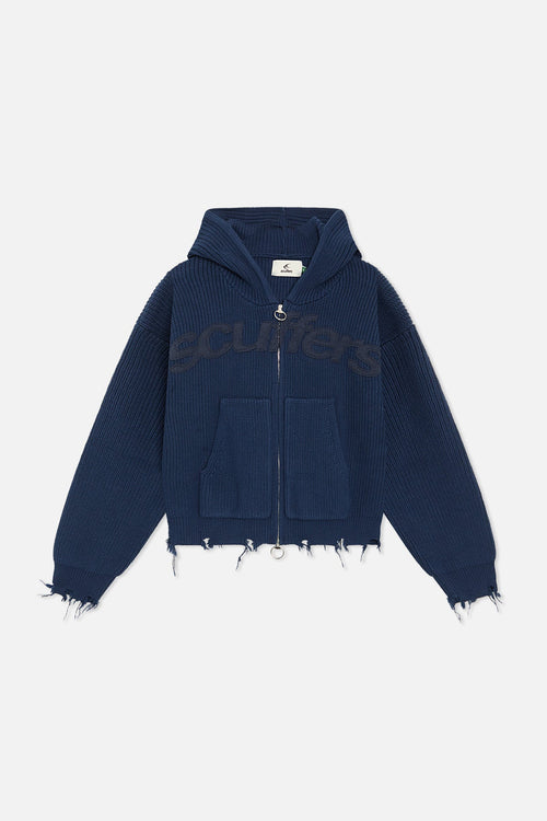 Buzz Navy Knit Zipper
